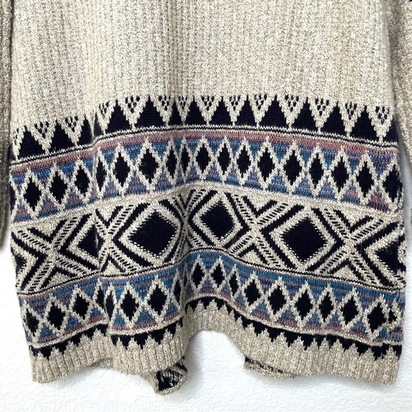 Lucky Brand Southwest Aztec pattern open cardigan XS - Picture 6 of 12
